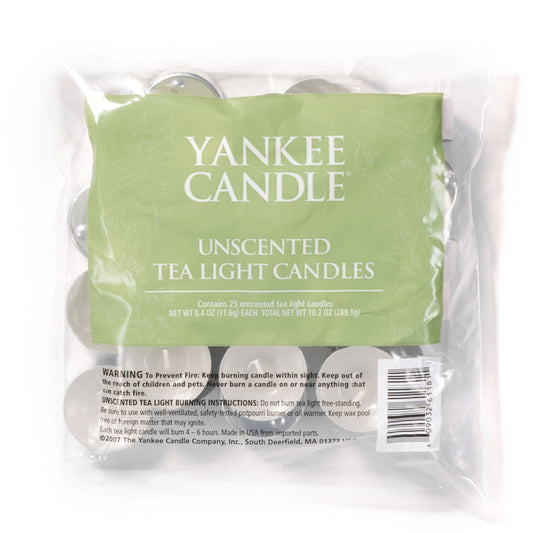 Unscented Tea Light Candles - Package of 25 Select 9-0575